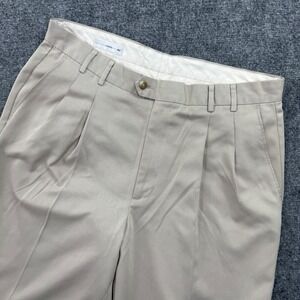 Cutter‎ and Buck Pants Size 36W x 34L CB DryTec Luxe Khaki Pleated Flaw Men's